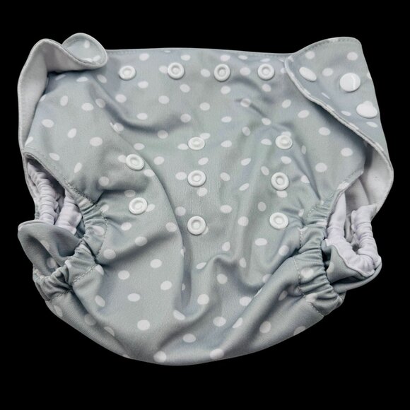 Reusable Baby Cloth Diapers W/ Inserts One Size Cloud & Polka Dot Patterns - Picture 2 of 15